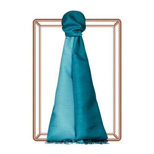 Petrol Gradient Silk Scarf