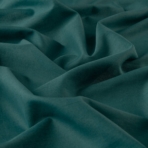Petrol Green Plain Cotton Scarf - Thumbnail