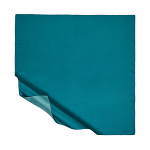 Petrol Green Plain Silk Twill Scarf - Thumbnail