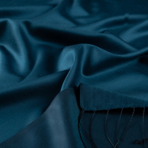 Petrol Green Reversible Silk Scarf