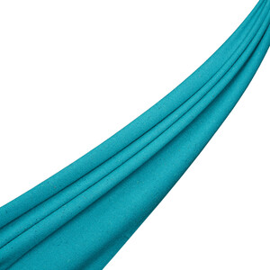 ipekevi - شال كتف كشمير حرير صوف لون بترولي