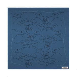 ipekevi - Petrol Mavisi Rumi Saten İpek Mendil