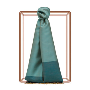 ipekevi - Petrol Powder Reversible Silk Scarf (1)