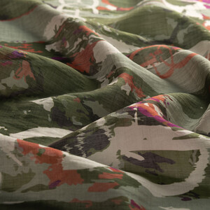 Pine Green Arenya Print Tencel Scarf - Thumbnail