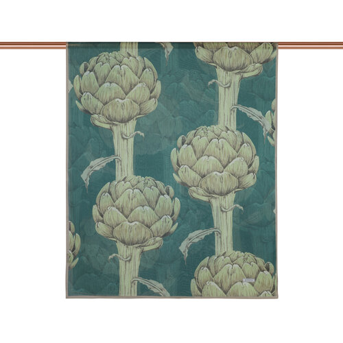 Pine Green Artichoke Blossom Cotton Scarf