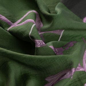 Pine Green Baroque Signature Tencel Scarf - Thumbnail