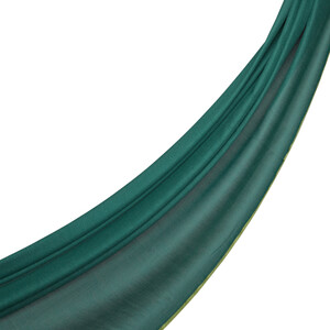 Pine Green Bordered Modal Silk Scarf - Thumbnail
