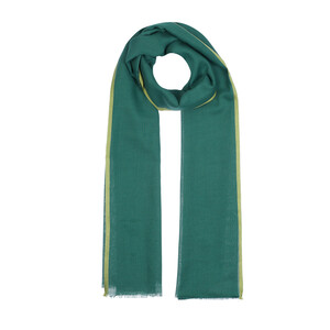 ipekevi - Pine Green Bordered Modal Silk Scarf (1)