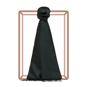 ipekevi - Pine Green Brown Reversible Silk Scarf (1)