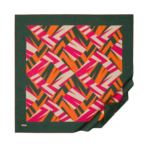 Pine Green Fourway Cotton Scarf - Thumbnail
