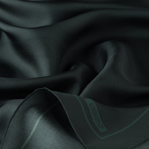 Pine Green Frame Silk Twill Scarf