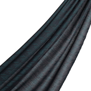 Pine Green Houndstooth Patterned Scarf - Thumbnail