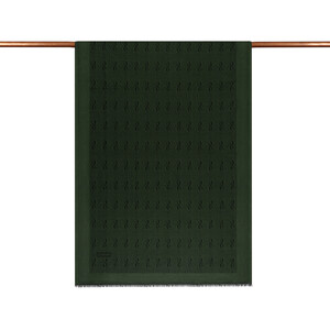 Pine Green IE Monogram Cotton Silk Scarf - Thumbnail