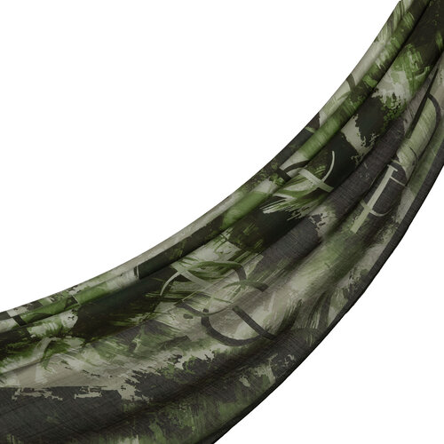 Pine Green Mono Brush Print Tencel Scarf 
