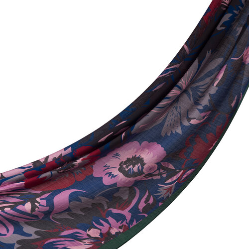 Pine Green Nihavent Print Tencel Scarf