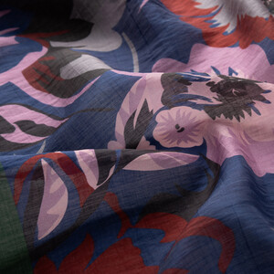 Pine Green Nihavent Print Tencel Scarf - Thumbnail