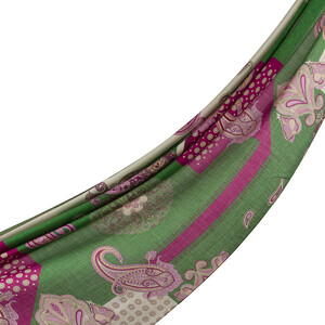 Pine Green Palace Way Print Tencel Scarf - Thumbnail