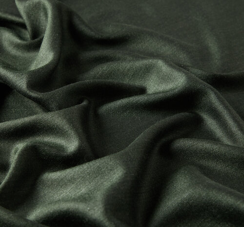 Pine Green Plain Wool Silk Scarf
