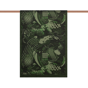Pine Green Rhapsody Print Tencel Scarf - Thumbnail