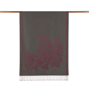 ipekevi - Pine Green Royal Garden Jacquard Silk Scarf (1)
