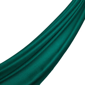 Pine Green Wool Silk Scarf - Thumbnail