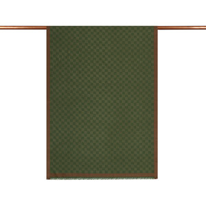 Pine Scent Checkered Wool Silk Scarf - Thumbnail