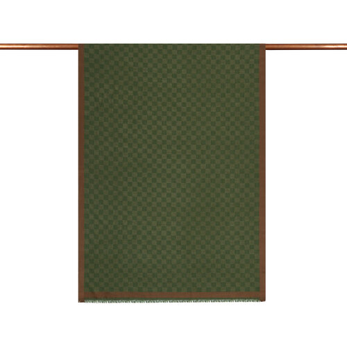 Pine Scent Checkered Wool Silk Scarf
