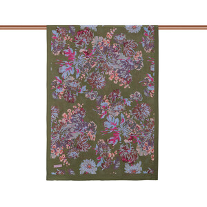 ipekevi - Pine Scent Chrysanthemum Print Tencel Scarf (1)