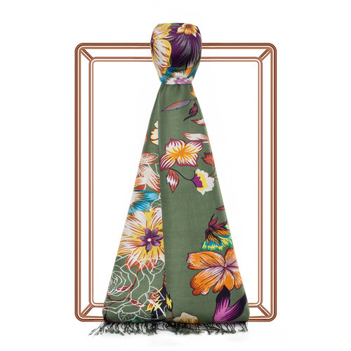 Pine Scent Desert Rose Print Silk Scarf