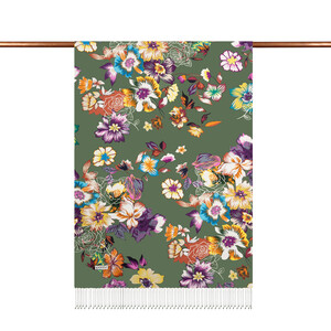 ipekevi - Pine Scent Desert Rose Print Silk Scarf (1)