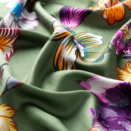 Pine Scent Desert Rose Print Silk Scarf