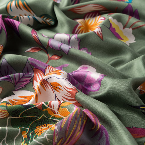 Pine Scent Desert Rose Print Silk Scarf