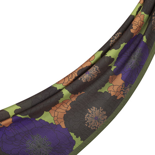 Pine Scent Hydrangea Print Tencel Scarf