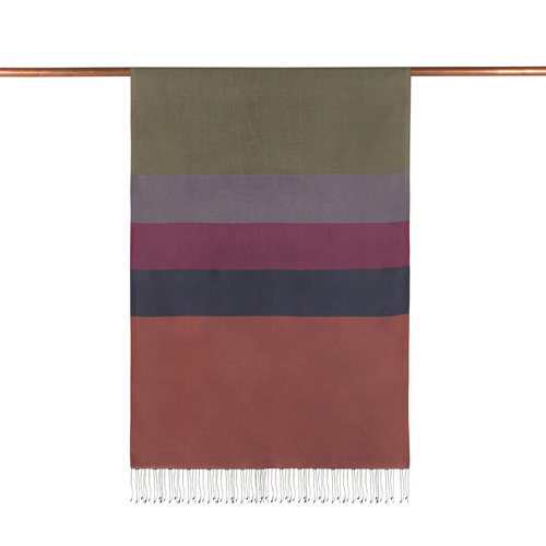 Pine Scent Kushak Striped Silk Scarf