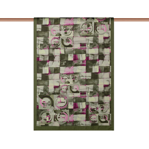 Pine Scent Mono Mosaic Print Tencel Scarf