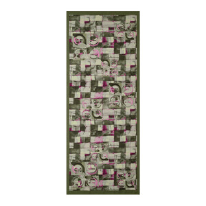 Pine Scent Mono Mosaic Print Tencel Scarf - Thumbnail