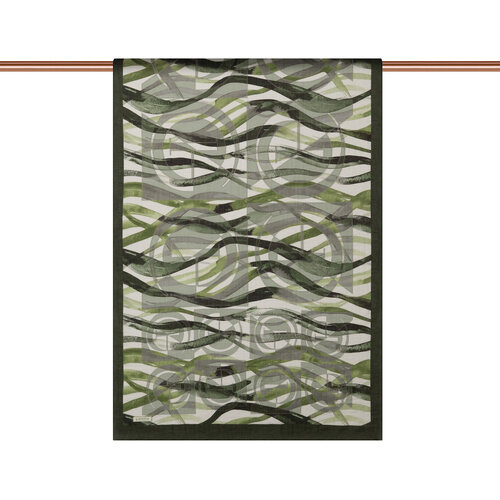 Pine Scent Mono Wave Print Tencel Scarf