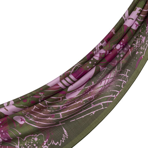 Pine Scent Rhapsody Print Tencel Scarf