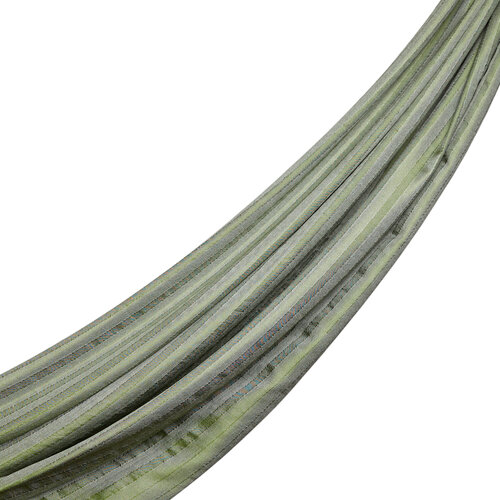 Pine Scent Stripe Patterned Silk Shawl