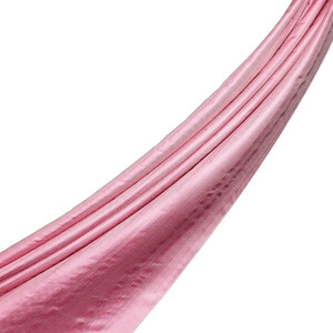 Pink Band Stripe Silk Scarf - Thumbnail