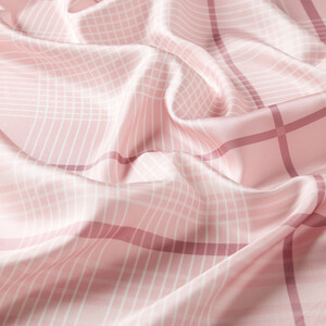 ipekevi - Pink Castle Plaid Silk Twill Scarf (1)