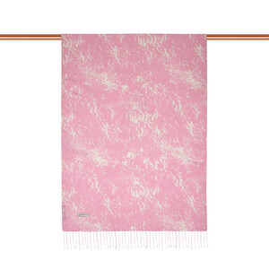 ipekevi - Pink Marble Print Silk Scarf (1)