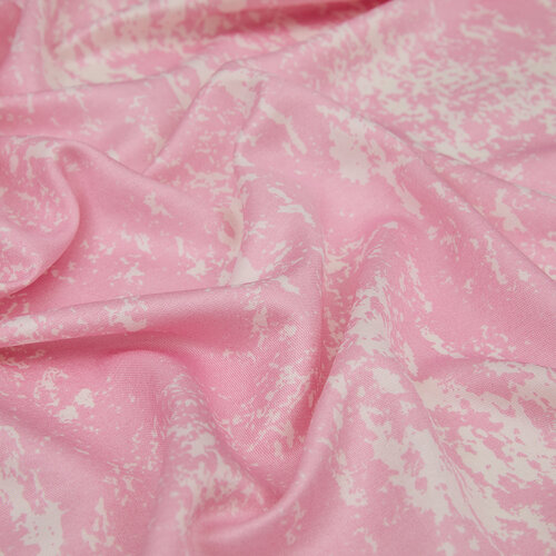 Pink Marble Print Silk Scarf