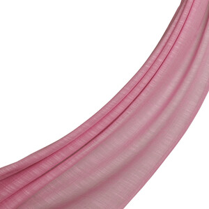 Pink Plain Cotton Silk Scarf - Thumbnail