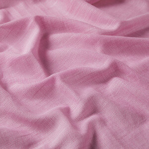 Pink Plain Cotton Silk Scarf - Thumbnail