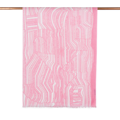 Pink Sketch Print Scarf