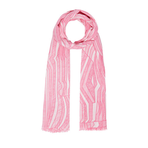 Pink Sketch Print Scarf