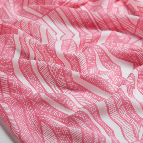 Pink Sketch Print Scarf