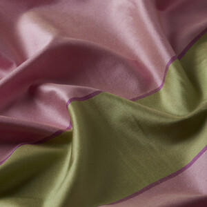 ipekevi - Pink Striped Silk Scarf (1)