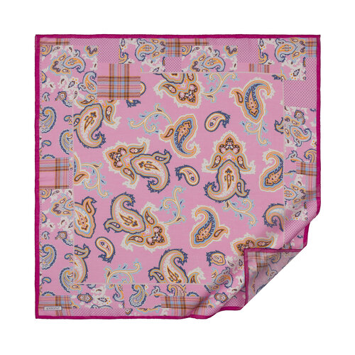 Pink Sugar Patchwork Patterned Tencel Scarf
